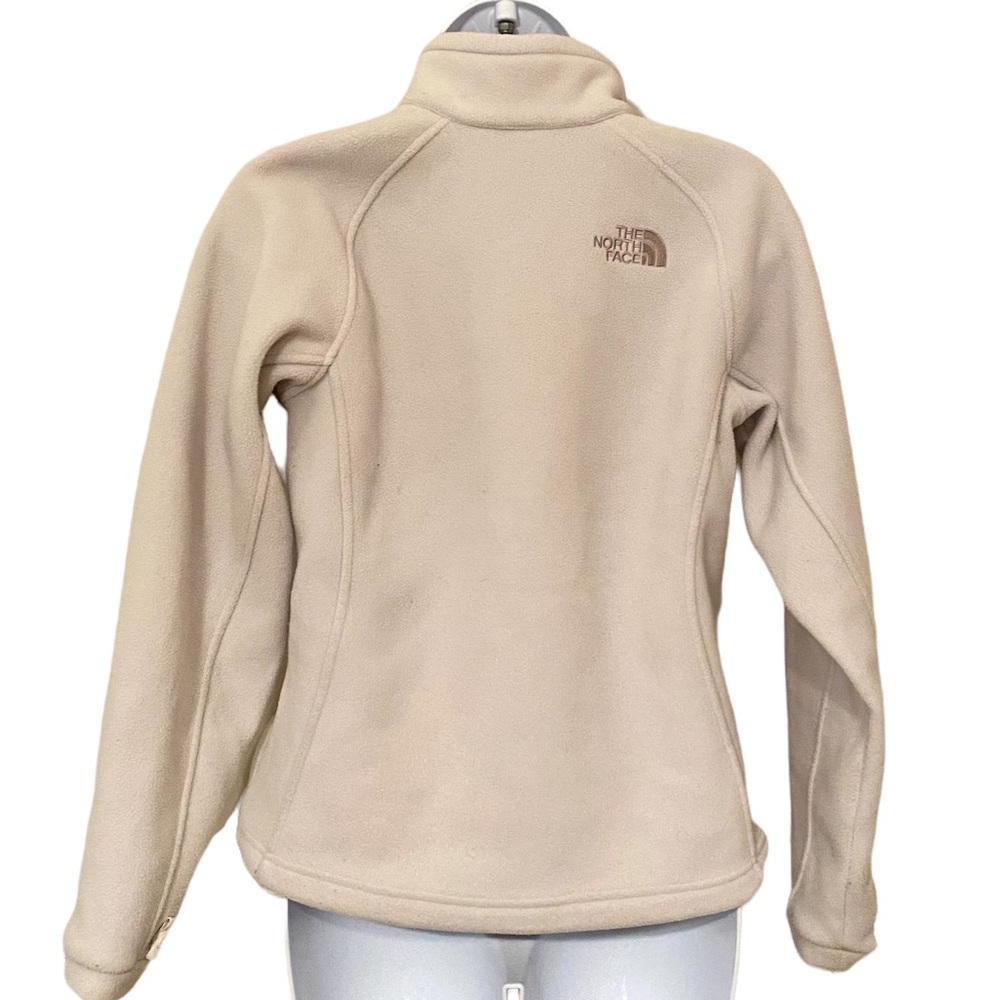THE NORTH FACE FLEECE JACKET IVORY & GRAY FULL ZIP WITH POCKETS WOMENS XS - Picture 5 of 16